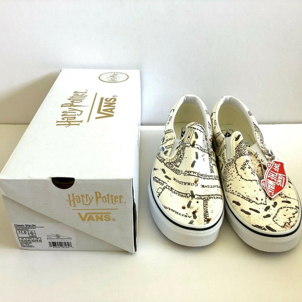 Vans X Harry Potter Mauraders Map Slip On Shoes 11 - Picture 2 of 8